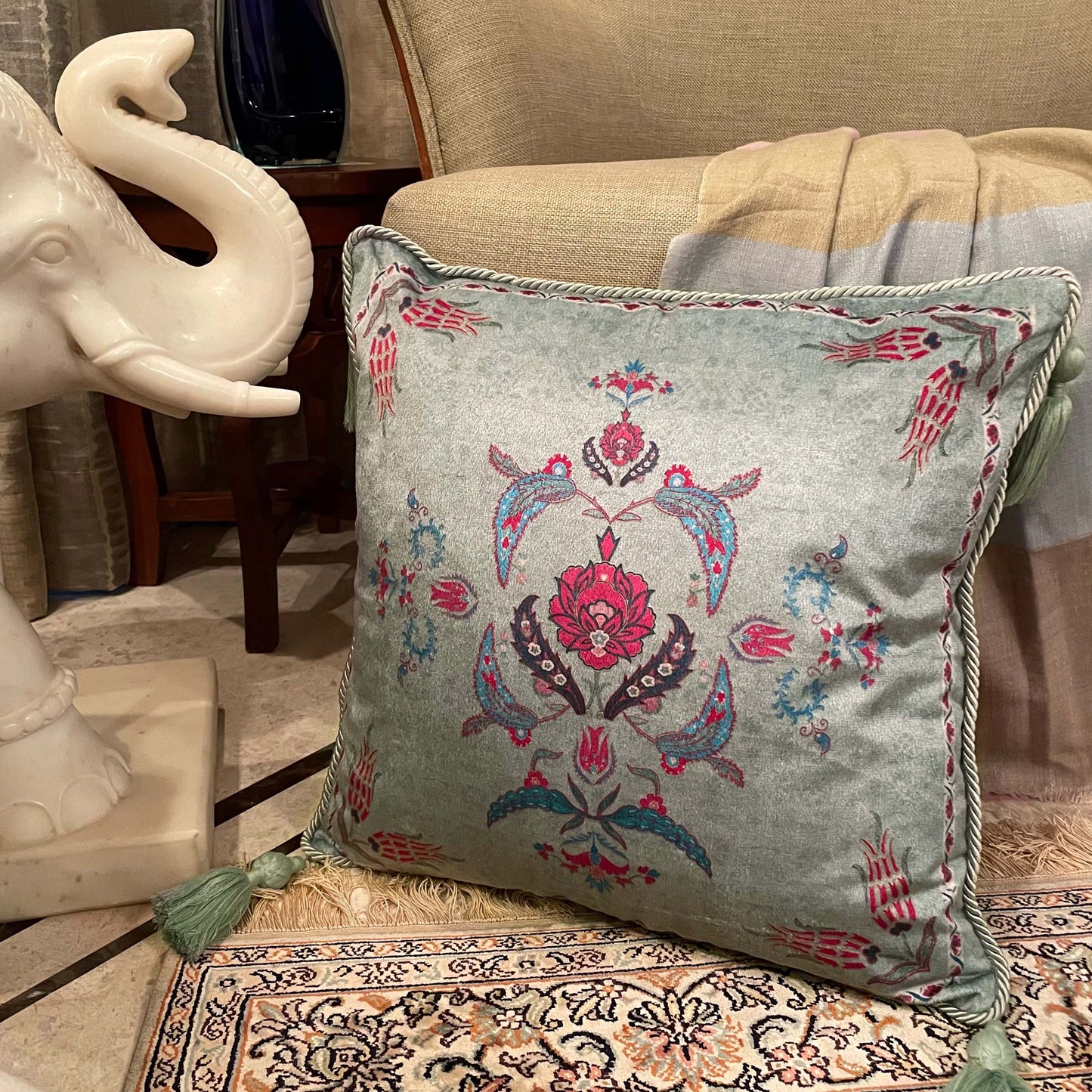 Suzani Boota Bahaar Cushion Cover