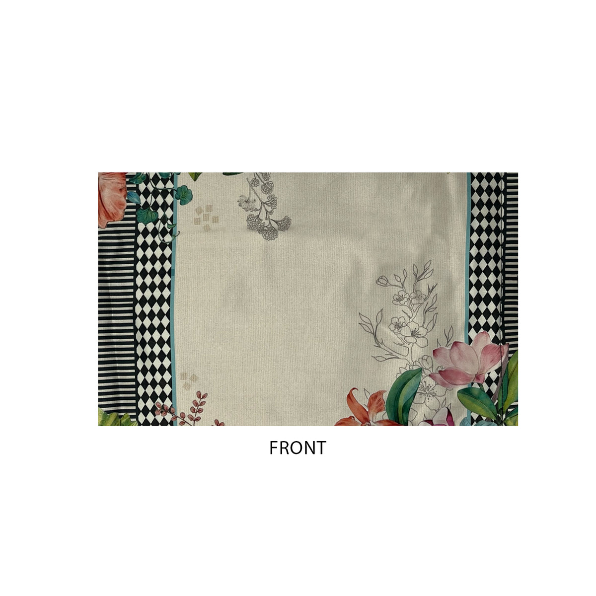 Monochrome Meadow Fabric Tissue Box Cover