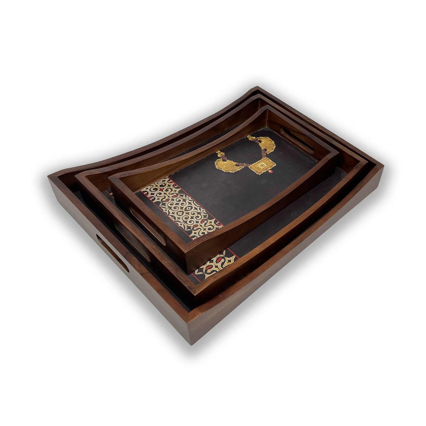 Royal Robe Wooden Tray Set