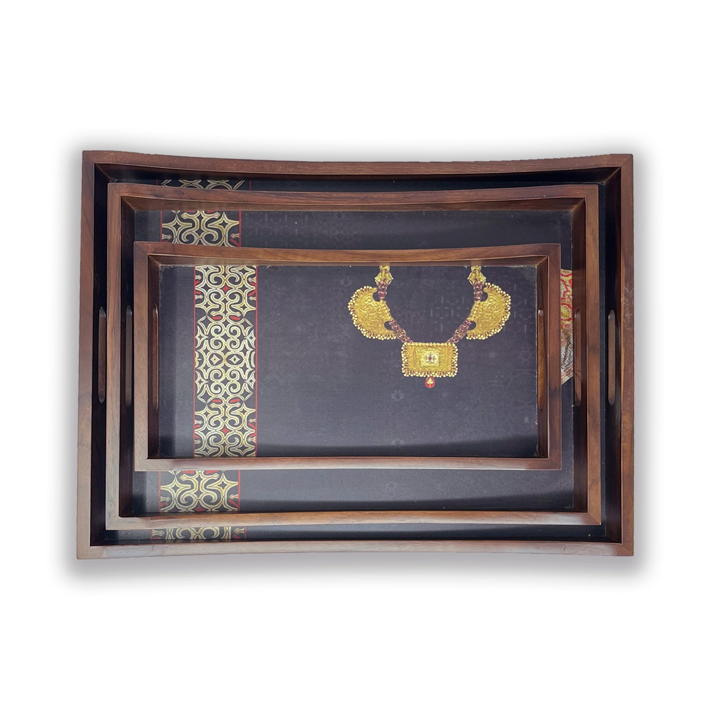 Royal Robe Wooden Tray Set