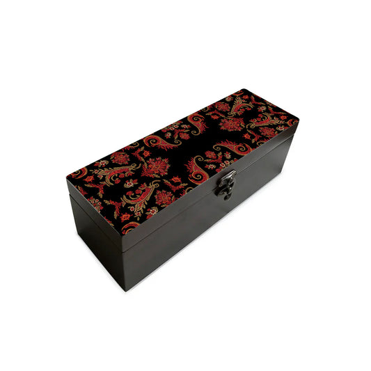 Black Paisley Tea Box