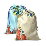 Tropical Fruit Canopy Drawstring Pouches