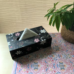 Midnight Blooms Tissue Box