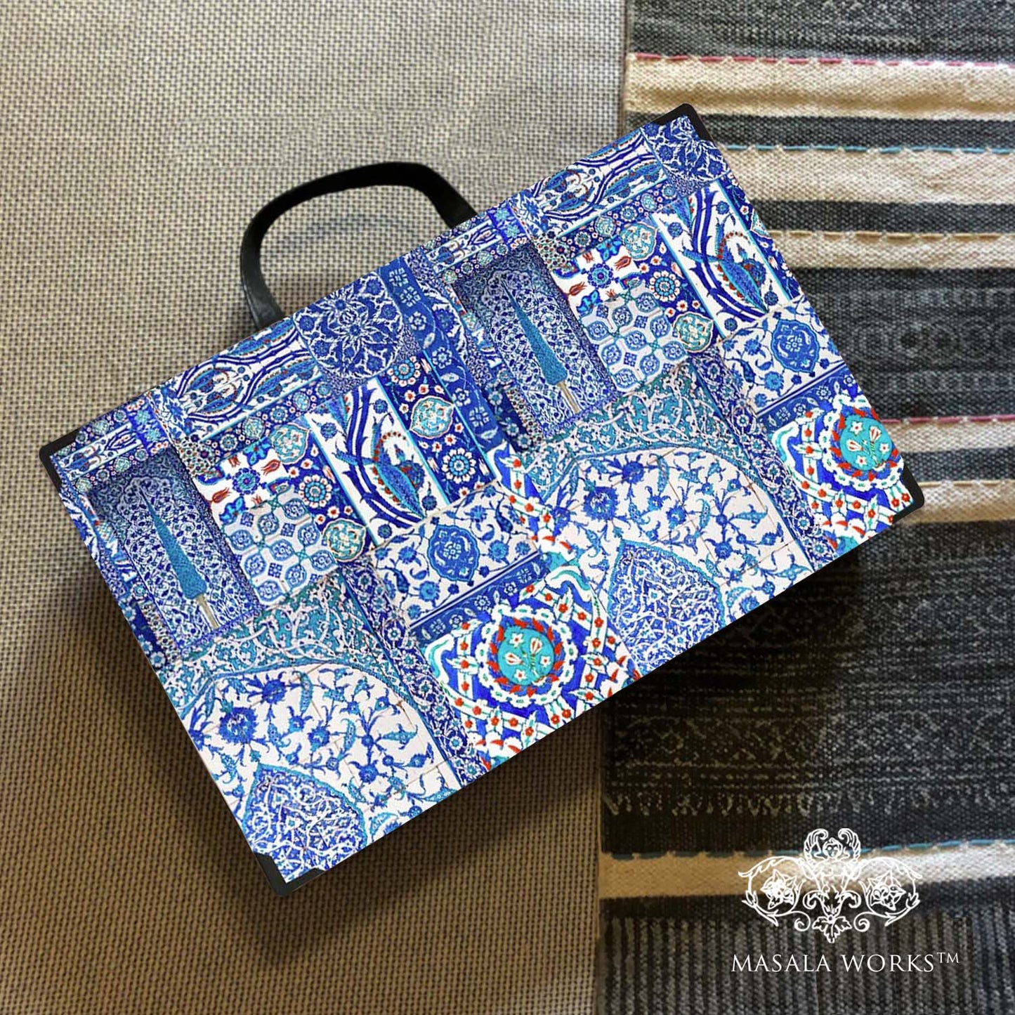 Blue Pottery Lap Tray