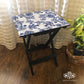 Blue Pottery Folding Table
