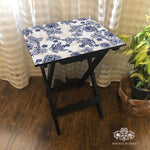 Blue Pottery Folding Table