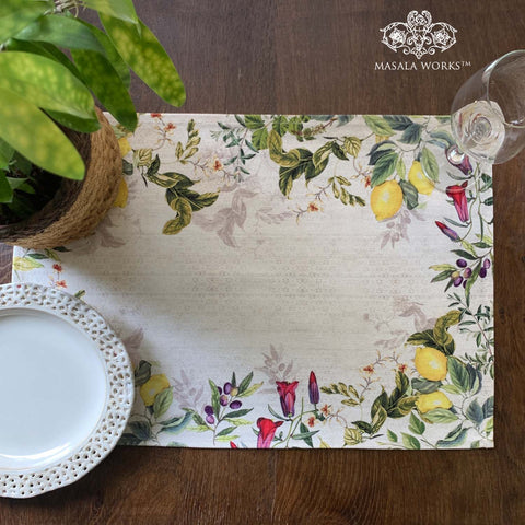 Lemon Lush Cotton Fabric Table mats