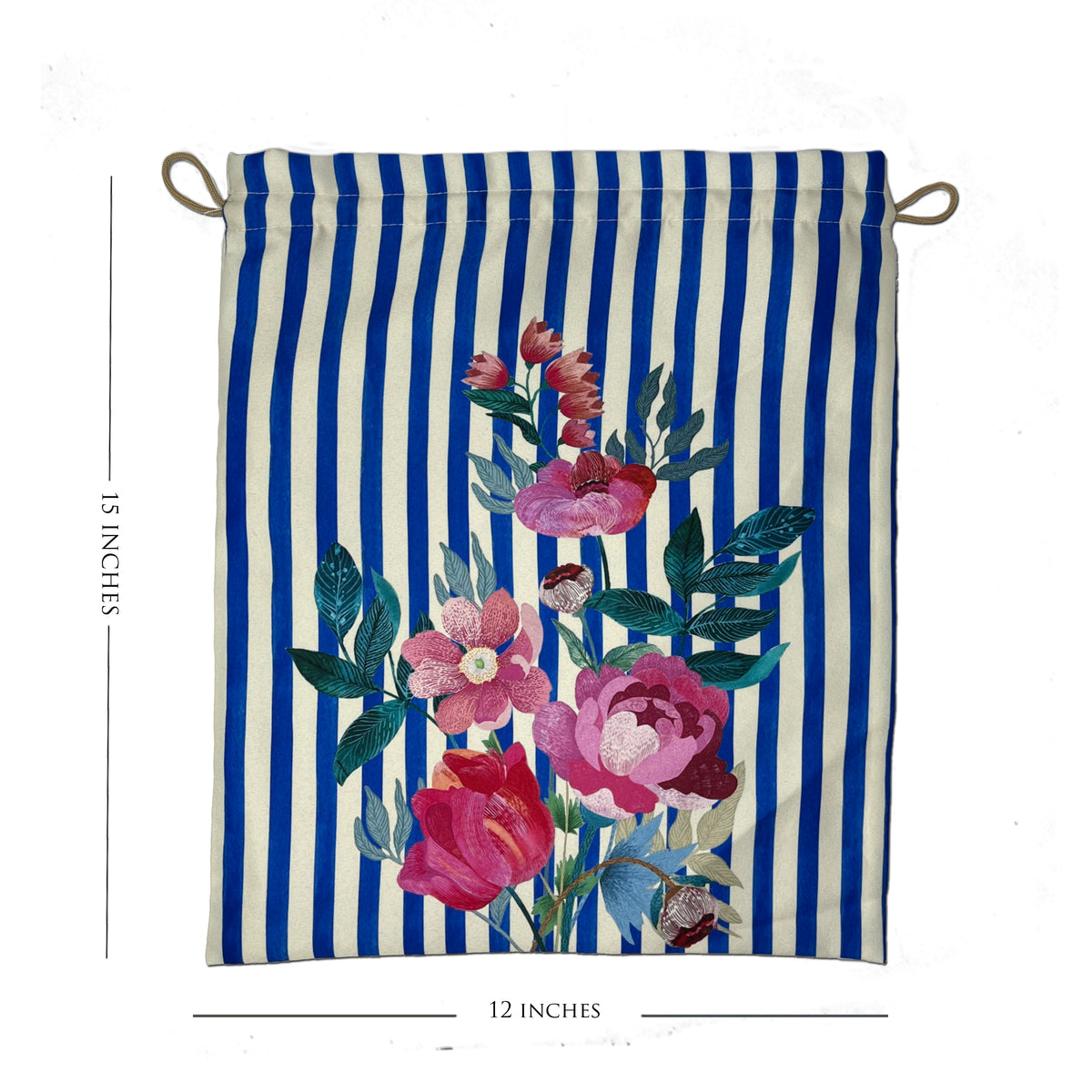 Stripes & Petal Drawstring Pouches