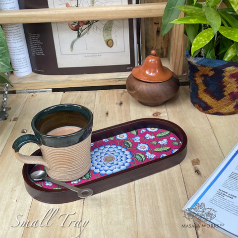 Lotus Mandala Oval Small Tray