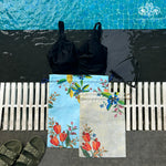 Tropical Fruit Canopy Drawstring Pouches