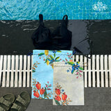 Tropical Fruit Canopy Drawstring Pouches