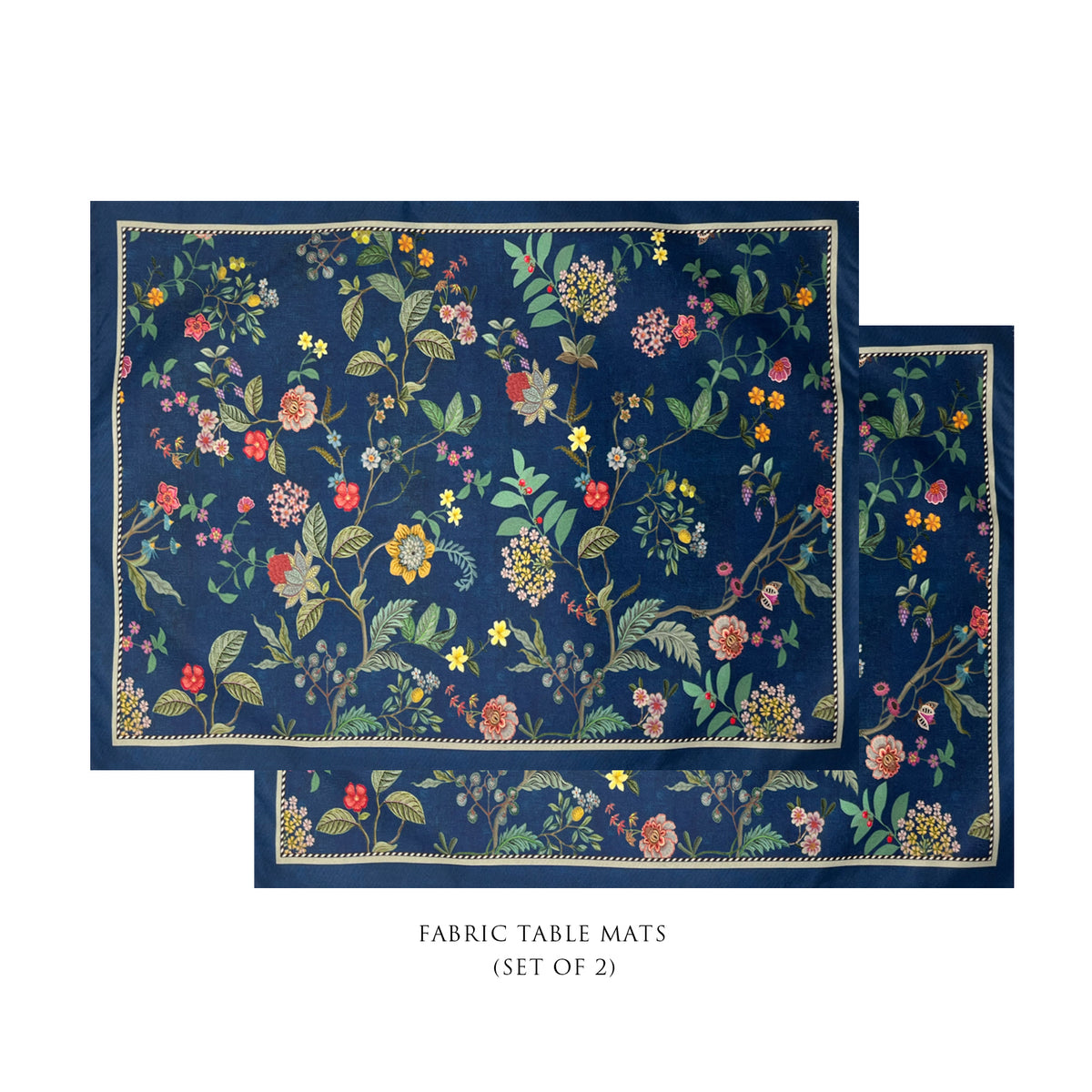Twilight Blue Fabric Table mats (set of 2)