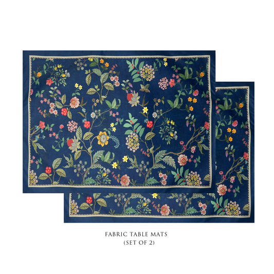 Twilight Blue Fabric Table mats (set of 2)