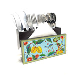 Tropical Fruit Canopy Cutlery Stand with Tissue Paper Holder