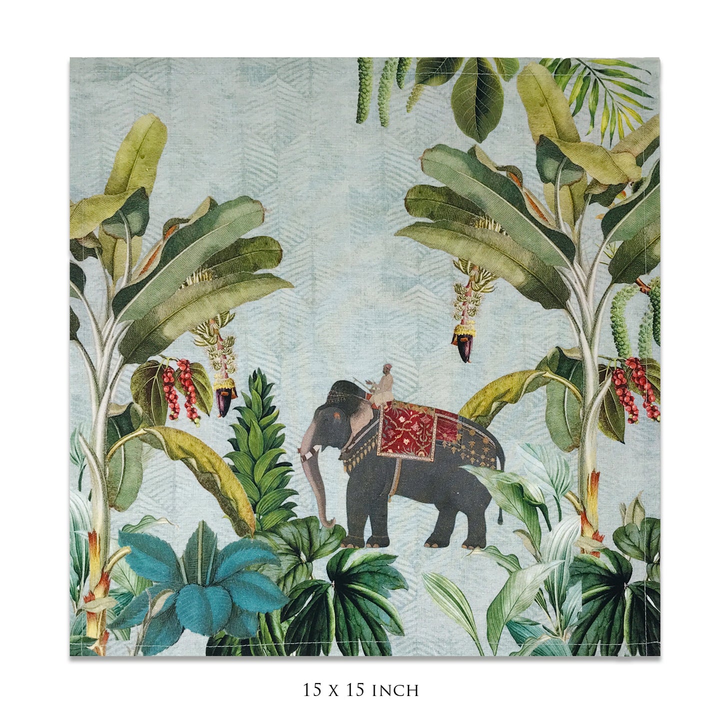 Tropical Elephant Set Of 6 Table Napkins