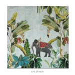 Tropical Elephant Set Of 6 Table Napkins
