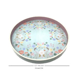 Pale Blossom Enamel Round Tray
