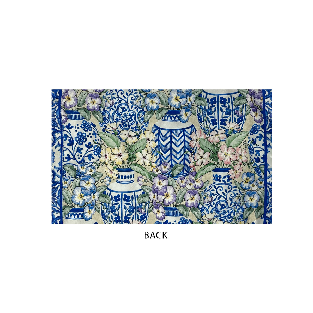 Blue Pottery Fabric Tissue Box Cover
