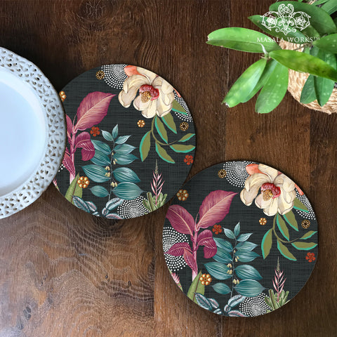 Midnight foliage Trivet