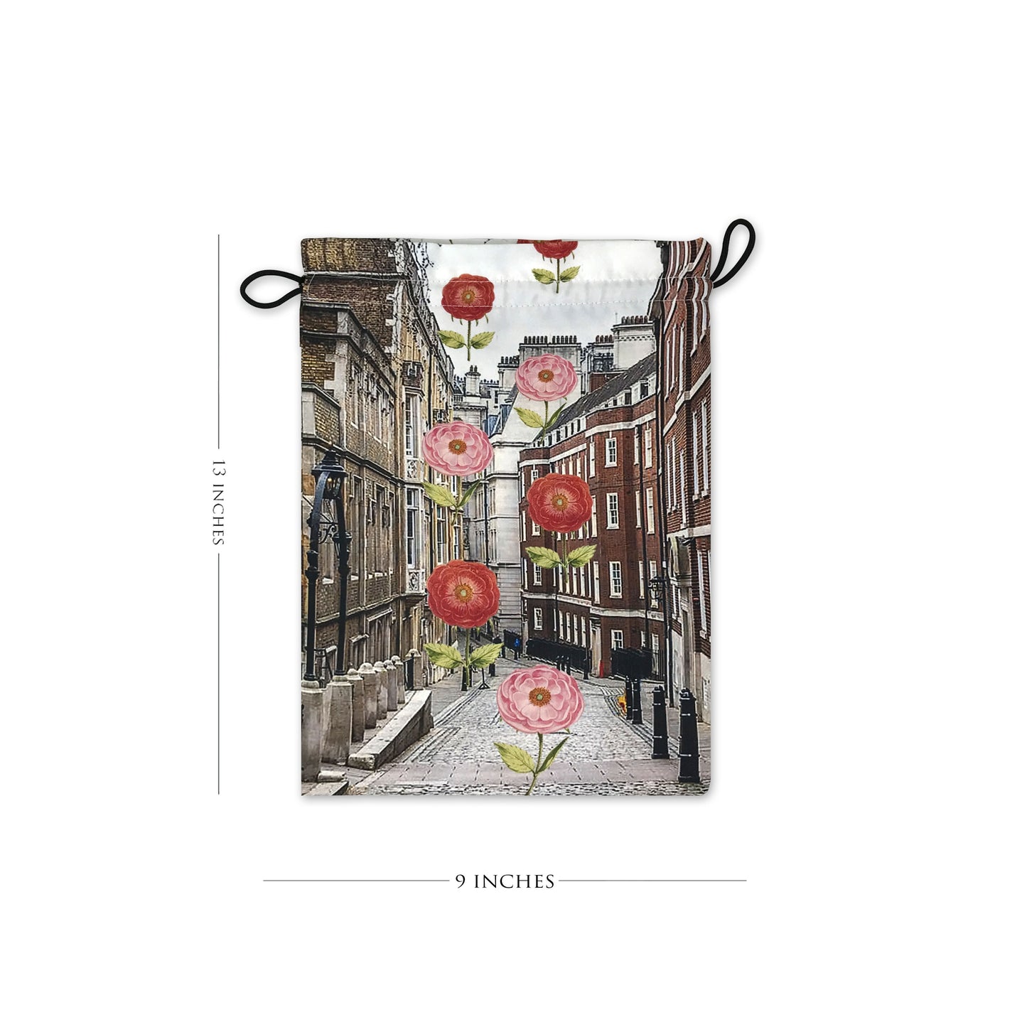Urban Bloom Scape Drawstring Pouches