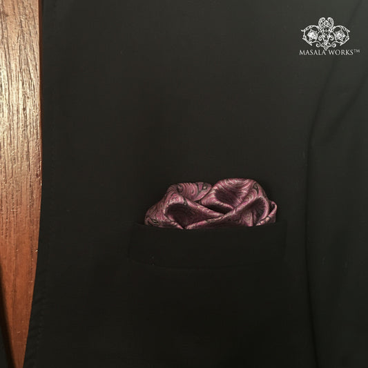 Rust Paisley Pocket Square