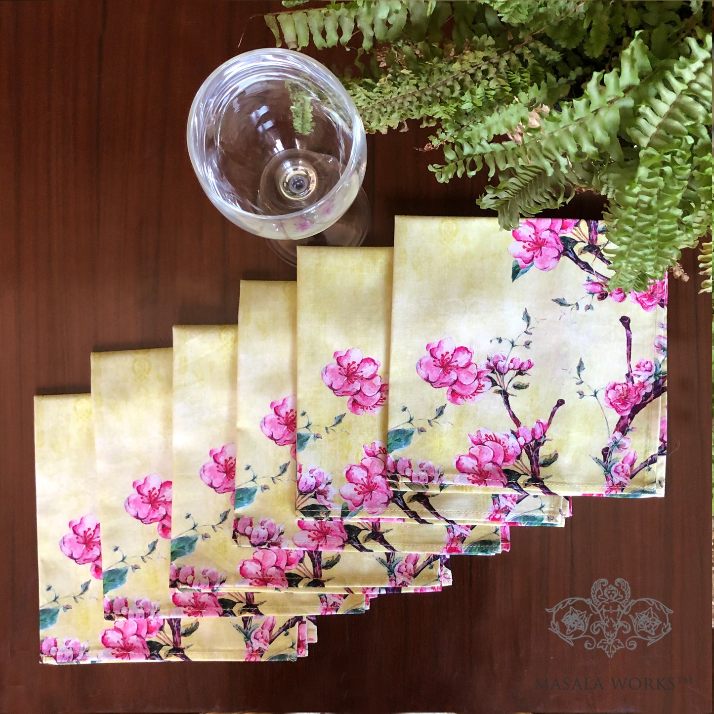 Cherry Blossom Set Of 6 Table Napkins