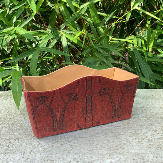 Red Paisley Hamper Basket
