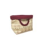 Delicate Floral Roll down Bag/Basket