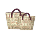 Delicate Floral Roll down Bag/Basket