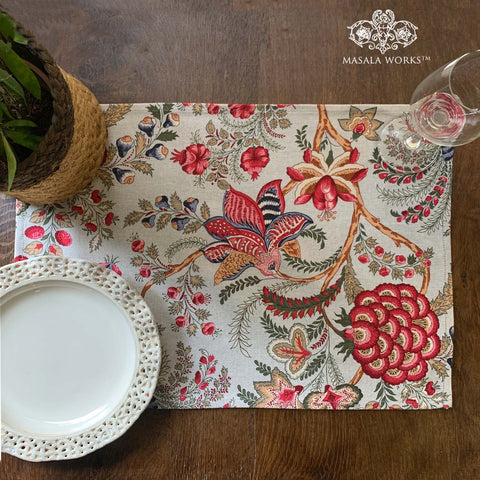 Summer Bahaar Chintz Cotton Fabric Table mats (set of 2)