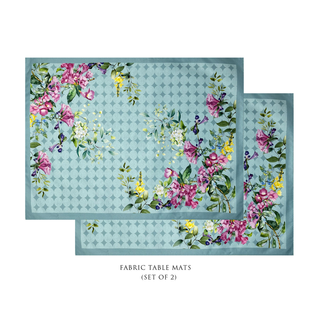 Retro Bloom Fabric Table mats (set of 2)