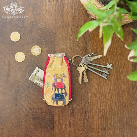 Majestic Elephant Key Pouch