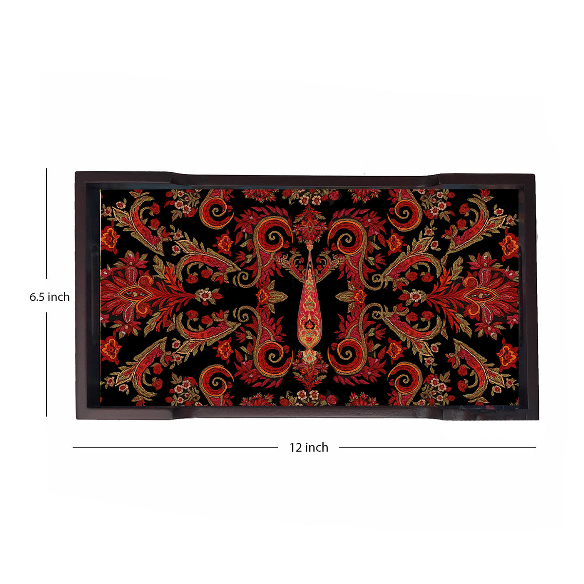 Black Paisley Small Tray