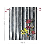 Chintz in strips Drawstring Pouches