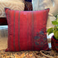 Red Embroidered Cushion Cover