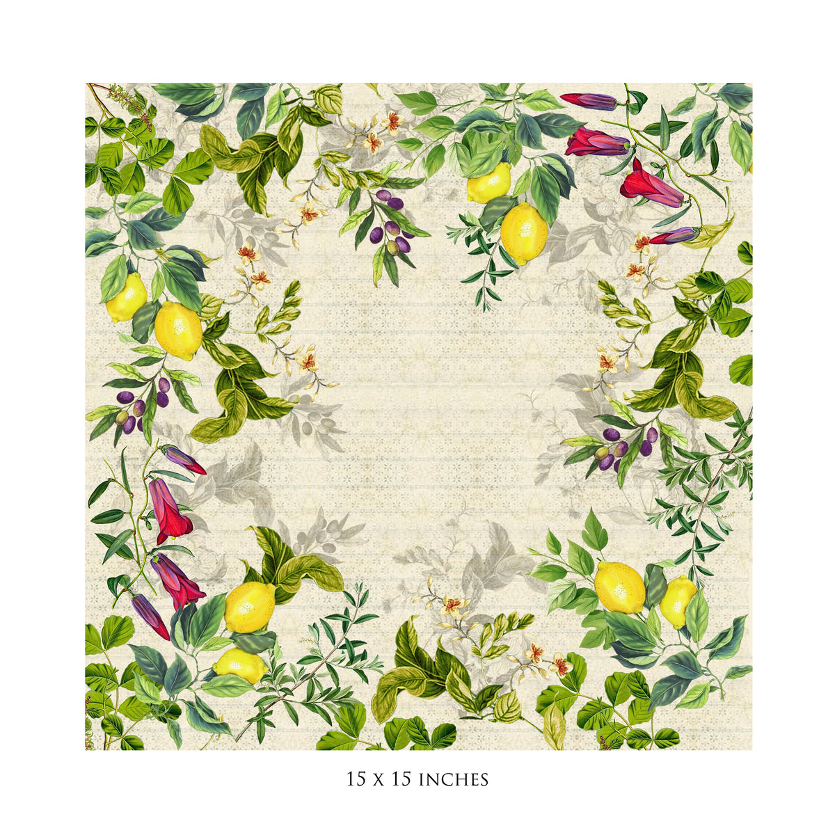 Lemon Lush  Set Of 6 Table Napkins