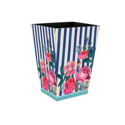 Stripes And Petal Dustbin Small
