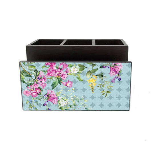 Retro Blooms  Cutlery Stand with Tissue Paper Holder
