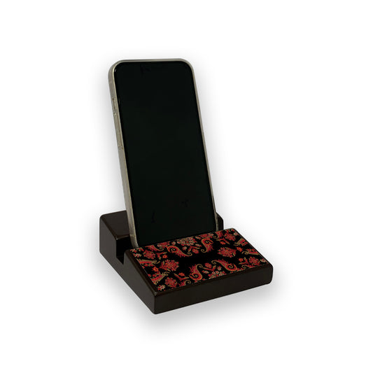 Black Paisley Mobile Stand