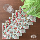 Summer Bahaar Chintz Set Of 6 Table Napkins