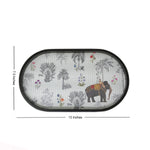 Majestic Elephant Oval Medium Tray