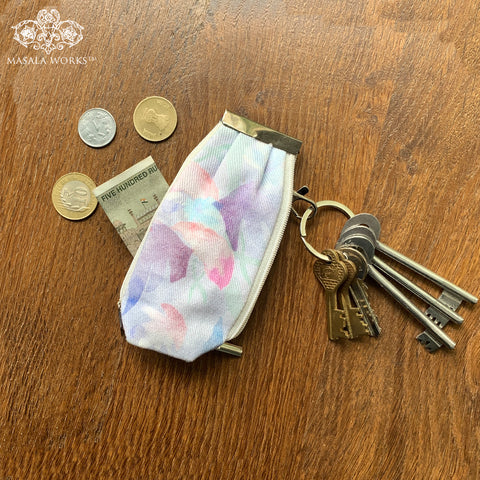 Subtle Foliage Key Pouch