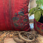 Red Embroidered Cushion Cover