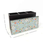 Pale Blossom Cutlery Stand with Tissue Paper Holder