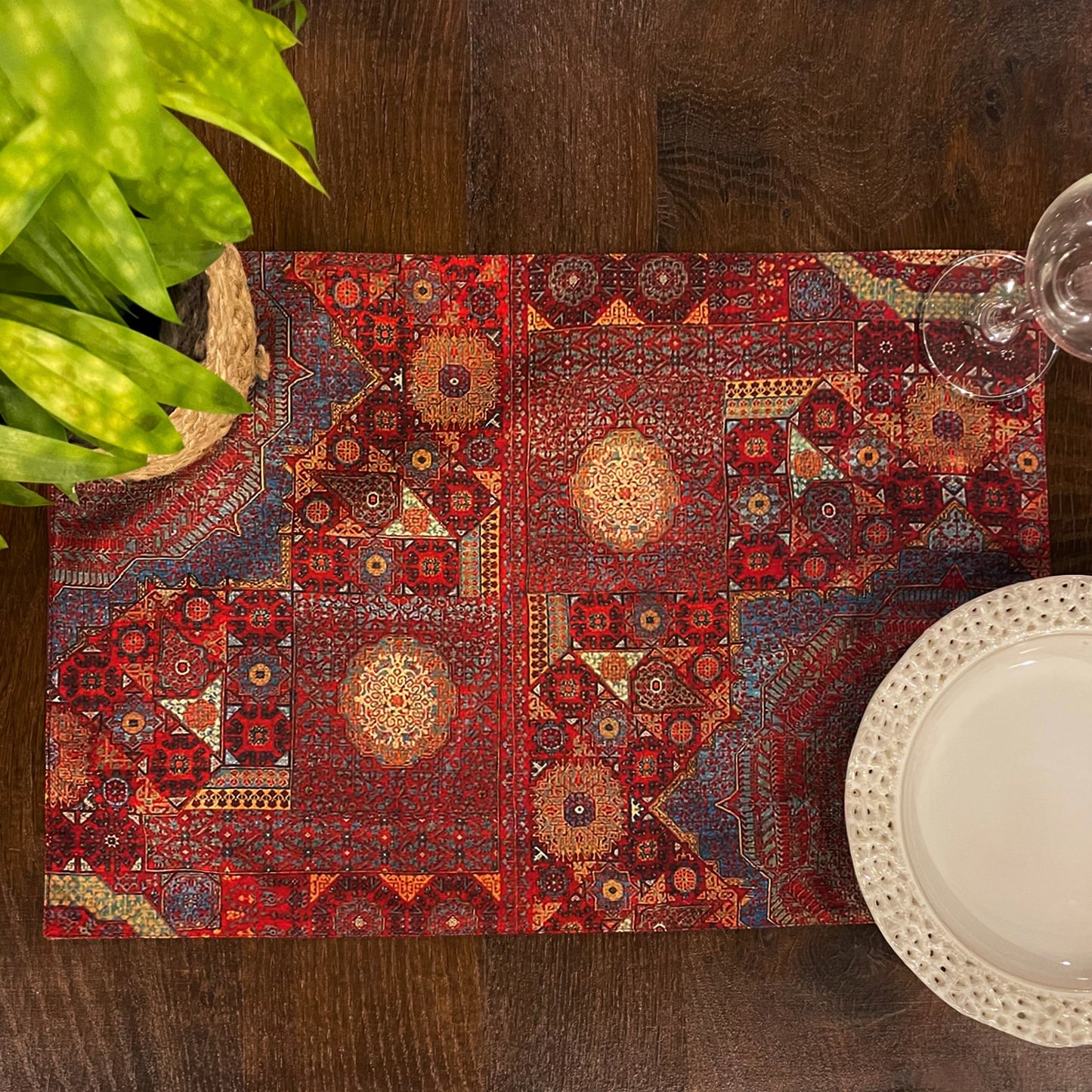 Moorish Jaal Fabric Table mats (set of 2)