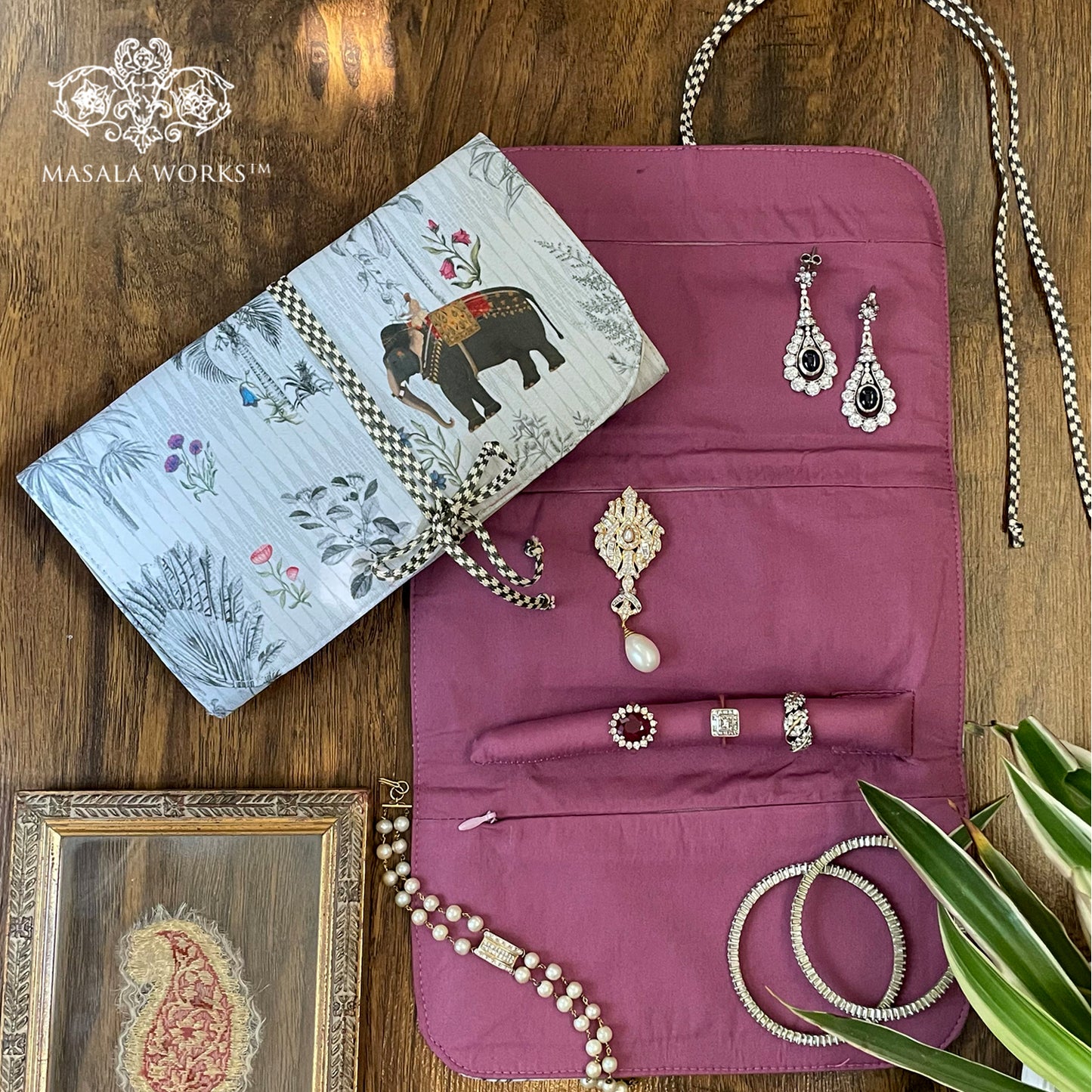 Majestic Elephant Jewellery Pouch