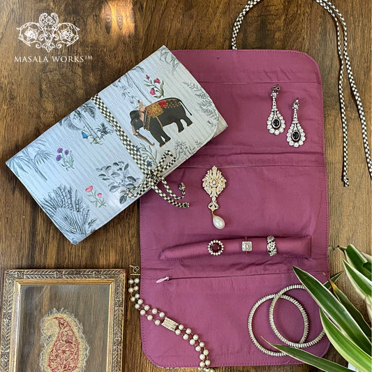 Majestic Elephant Jewellery Pouch