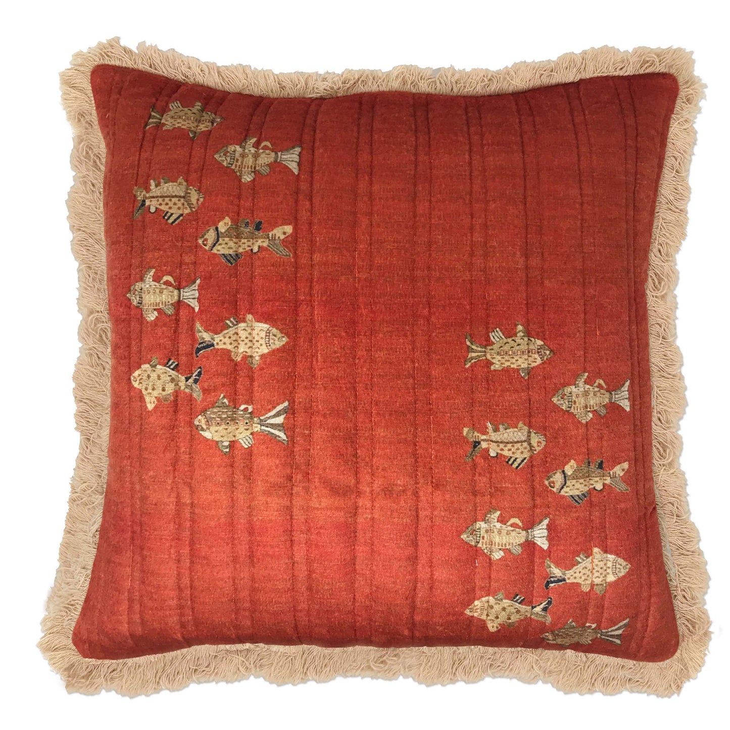 Quilted Little Fishes Cushion Cover