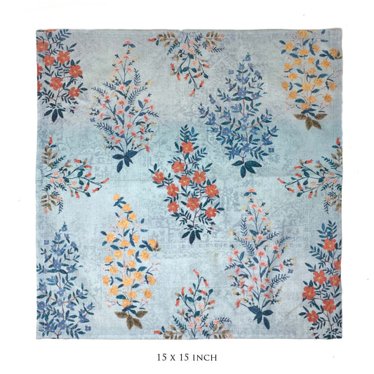 Floral Bushes Set Of 6 Table Napkins