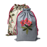 Whimsical Dragon Fly Oasis Drawstring Pouches